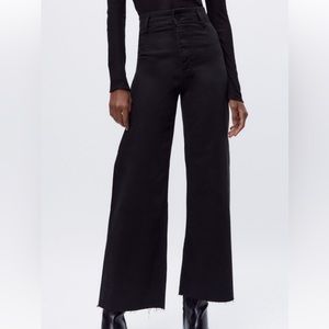 Black ZARA high-waisted wide leg jeans SIZE: 4 (runs small)